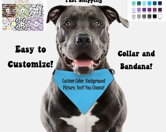 Personalized Dog Bandana with Collar Dog Scarf Cat Bandana Gift for Dog Lovers New Dog Gift Custom Dog Gift Accessory Pet Fully Customizable