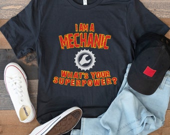 Mechanic Shirt Handyman Shirts Funny Tee Dad Shirt Gift for Boyfriend Husband TShirt Papa T Shirt Birthday Automotive Technician Graphic Tee