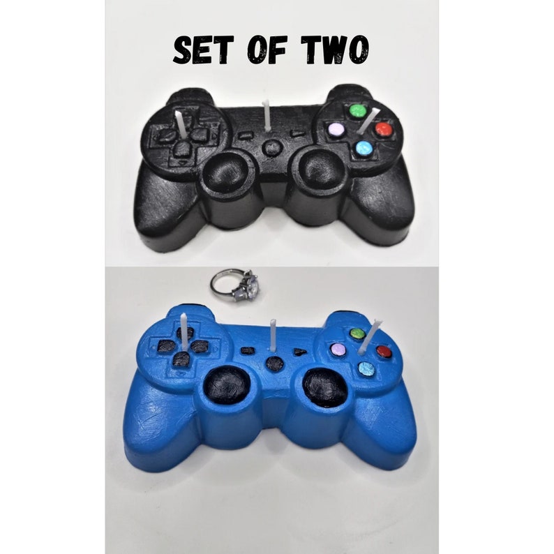 Game Controller Candle Gamers Gift Cake Topper Video Game Enthusiast Gamer Birthday Gift Gaming Gift Remote Gaming Home Decor Gift for Son image 1