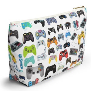 Video Game Accessory Pouch Pencil Cases School Supplies Gamer Gift Game Controller Boys Birthday Travel Bag Gamer Gift for Him image 3