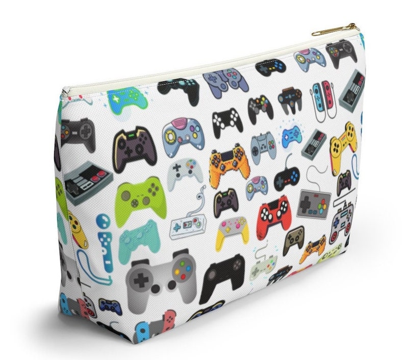 Video Game Accessory Pouch Pencil Cases School Supplies Gamer Gift Game Controller Boys Birthday Travel Bag Gamer Gift for Him image 3