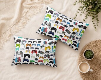 Game Controller Pillow: Double-Sided Print, Gamer Room Decor