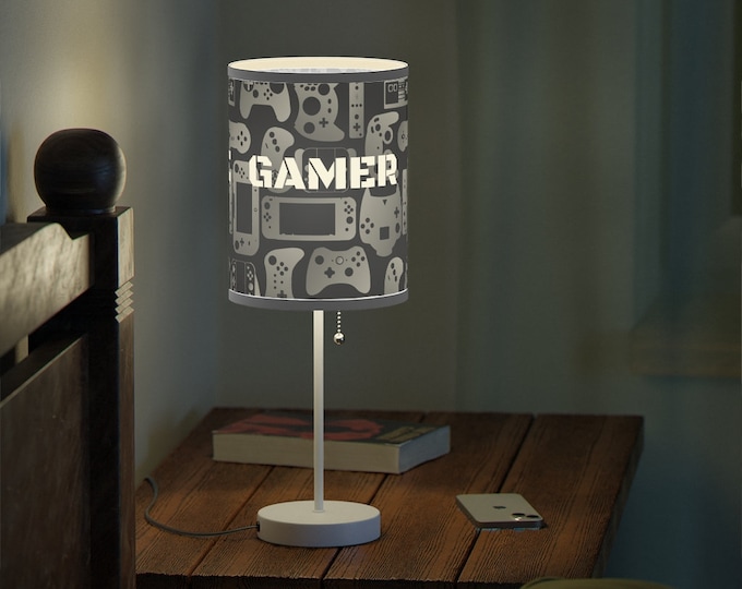 Gamer You Win Gamer Lamp on a Stand Lamp Gift for Him Gamer Gift Video Game Birthday Game Room Decor Gifts for Husband Boys Bedroom Home