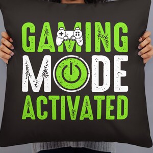 Gaming Pillow Video Game Room Decor Home Decorative Pillows Old School Gaming Gamer Gift for Him Man Cave Boys Bedroom Couch Accent image 2