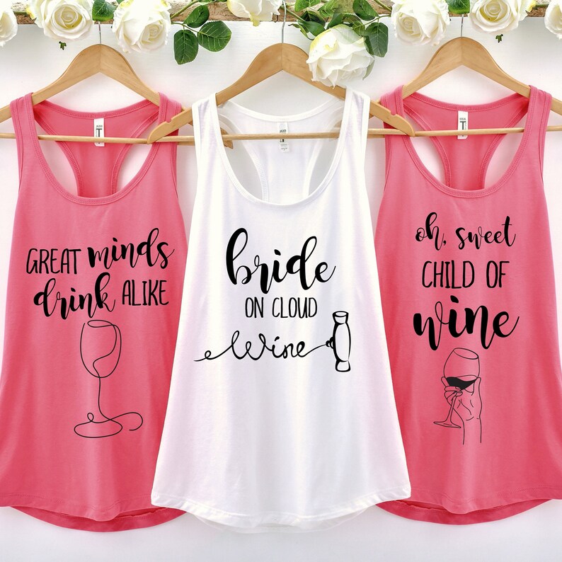 Bachelorette Party Tanks Girl Gang Vacation Winery Shirts Funny Wine Tasting Wine Theme Puns For Besties Girls Trip Tank Tops Gift for Her image 5