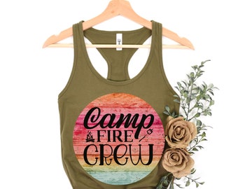 Camping Matching Tank Tops Shirts Bachelorette Tanks Shirts Camping Cabin Party Shirts Bridesmaids Bach Tees Group Camp Camper Tee Girl Gang