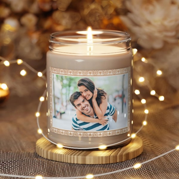 Personalized Picture Candle Gifts Custom Photo Candles Gift for Him Gift for Her Anniversary Wedding Birthday Keepsake Personalize Gift Idea