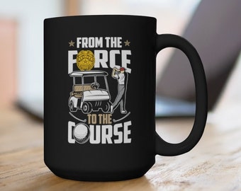 Police Retirement Coffee Mug Funny Retired Gift for Retiring Golfer Gift Officer Law Enforcement Funny Ceramic Mugs Golfing Personalized