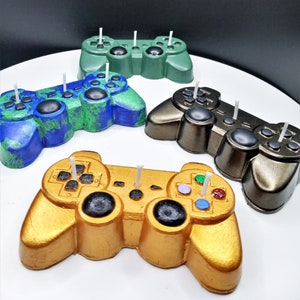 Custom Game Controller Candles Video Game Birthday Gift Gamers Gifts Cake Topper Gaming Home Decor Gift for Son Fathers Day Boys Birthday image 2