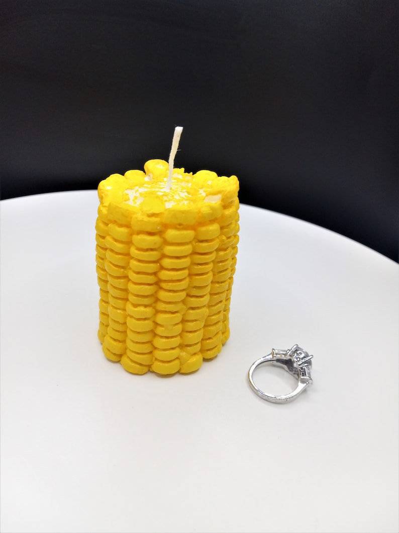 Corn Candle Food Candle Realistic Candle Corn Cake Topper Farmer Candle Corn on Cob Sweet Corn Candle Farm Unique Candle Farmhouse Decor image 1