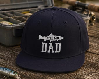 Personalized Fishing Hat: "Reel Cool Dad" Embroidery for Dad, Grampa – Father's Day Gift Custom Name