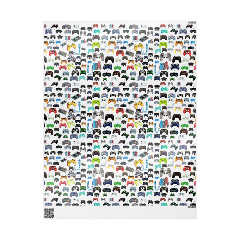 Video Game Wrapping Paper | Gamer Gift Wrap, Controller Print image 6