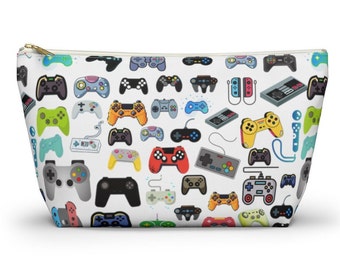 Video Game Accessory Pouch Pencil Cases School Supplies Gamer Gift Game Controller Boys Birthday Travel Bag Gamer Gift for Him