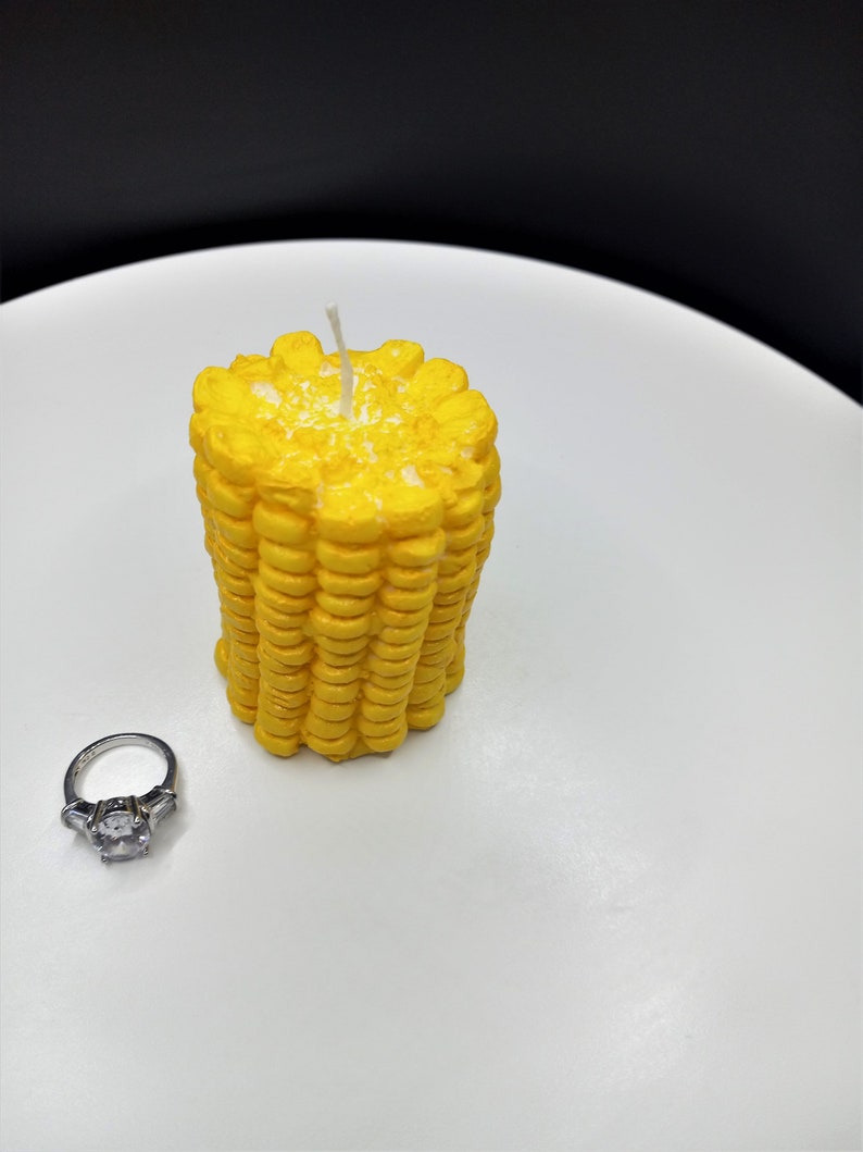 Corn Candle Food Candle Realistic Candle Corn Cake Topper Farmer Candle Corn on Cob Sweet Corn Candle Farm Unique Candle Farmhouse Decor image 6