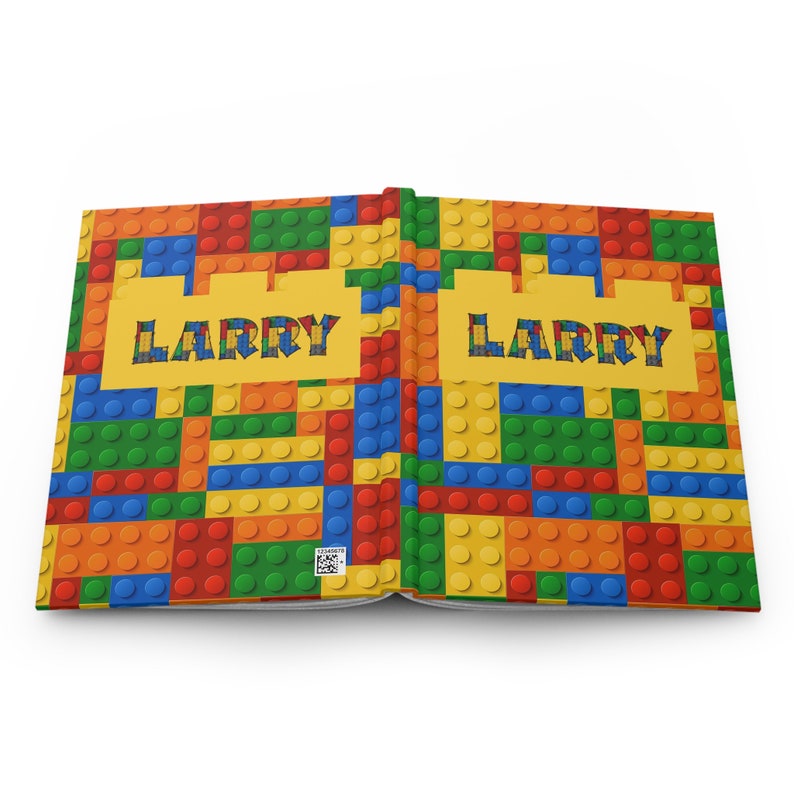 Personalized Building Block Notebook Boys Blocks Notebook Kids Journal School Supplies Gift for Toddler Hardcover Custom Name Gift Child afbeelding 3
