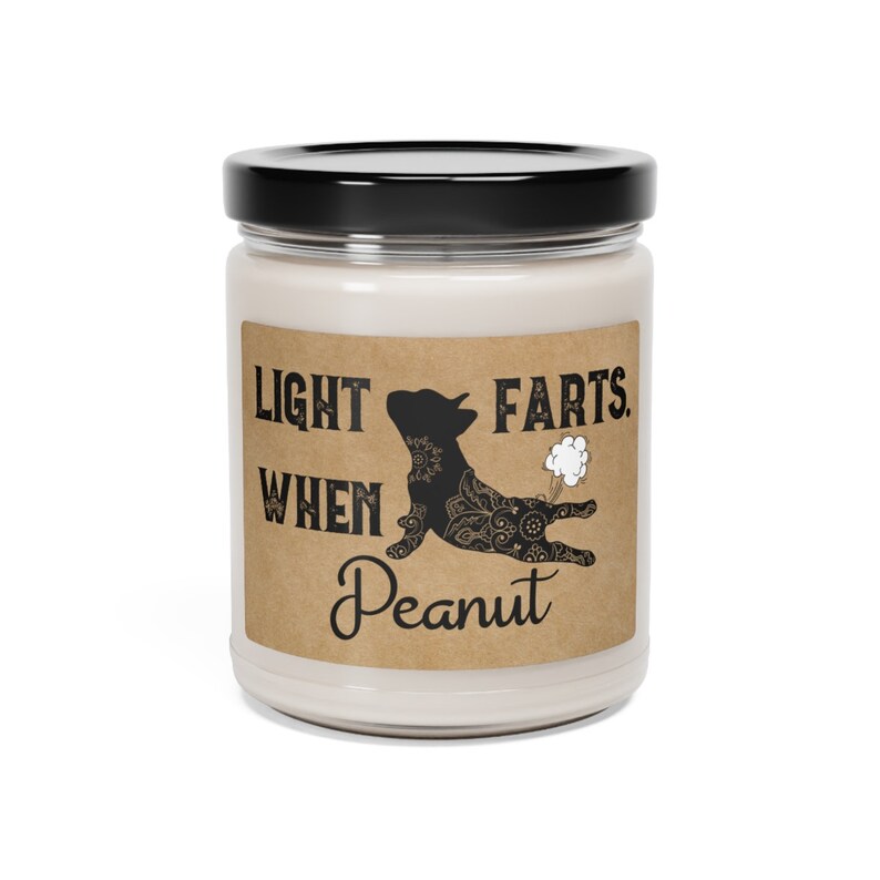 French Bulldog Candle Personalized Gift Light When Name Farts Funny Gift for Dog Lover Frenchie Mom Dog Deodorant Dog Mom Odor Eliminator image 5