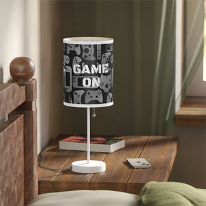 Game On Lamp on a Stand Lamp Gift for Him Gamer Gift Video Game Birthday Game Room Decor Gifts for Husband Boys Bedroom Home White