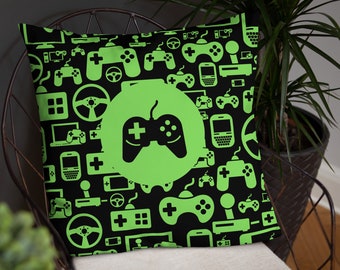 Game Controller Pillow Game Room Decor Gaming Gift Dorm Room Bedding Gaming Accent Video Game Controller Pillow Gaming Birthday Him