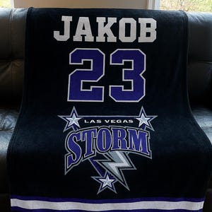 Custom Photo Blanket Image Throw Blanket Couch Throw Decorative Bedroom Home Decor Gift for Children or Adults Custom Name Gift Blocks Kids