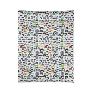 Video Game Bedding Comforters Gaming Gifts Comforter All Sizes 68 x 88, 68 x 92, 88 x 88, 104 x 88 Game Controller Print Boys Bedroom Decor image 7