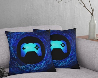 Game Controller Pillow Gamer Gift Video Game Room Decor Gaming Gifts for Him Man Cave Birthday for Him Husband Sons Bedroom Throw Waterproof