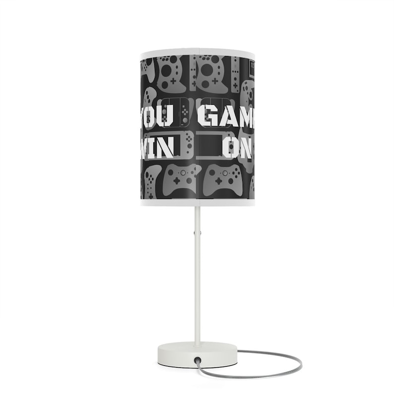 Gamer You Win Gamer Lamp on a Stand Lamp Gift for Him Gamer Gift Video Game Birthday Game Room Decor Gifts for Husband Boys Bedroom Home image 6