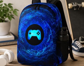 Gaming Backpack: Electric Black Hole, Gamer Gift