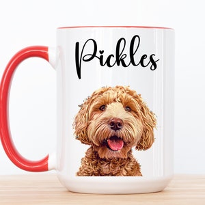 Personalized Pet Mugs Pet Art Custom Pet Portrait  Pet Photo Name Mug Dog Mug Dog Coffee Cup Dog Mom Mug Personalized Cat Dad Mug New Dog