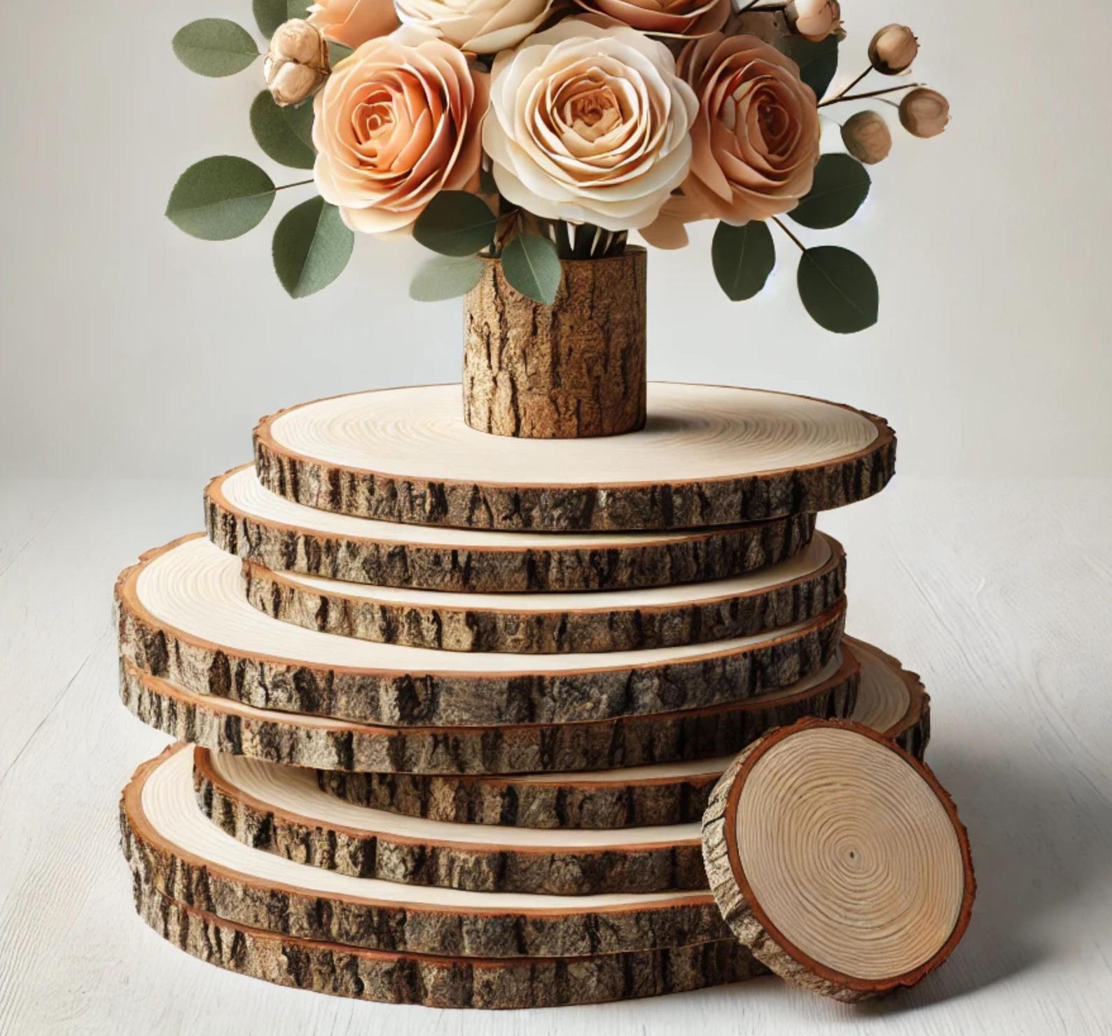Large Wood Slices Rustic Wedding Centerpiece Boho Farmhouse Decor