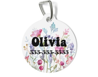 Custom Name Pet Tag Add Text Name Phone Dog Tag Metal Custom Personalized Pet ID Tag Cat Collar Tag Name Personalize Pet Identification Tags