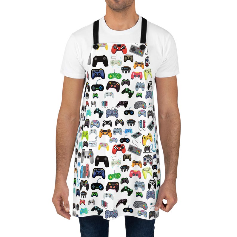 Game Controller Apron Grill Apron Gift for Him Gamers Gift for Dad Baking Gift for Husband Gift for Boyfriend Fathers Day Sons Aprons Grill Bild 4