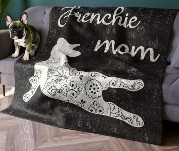 Frenchie Mom Velvet Throw Blanket French Bulldog Blankets Home