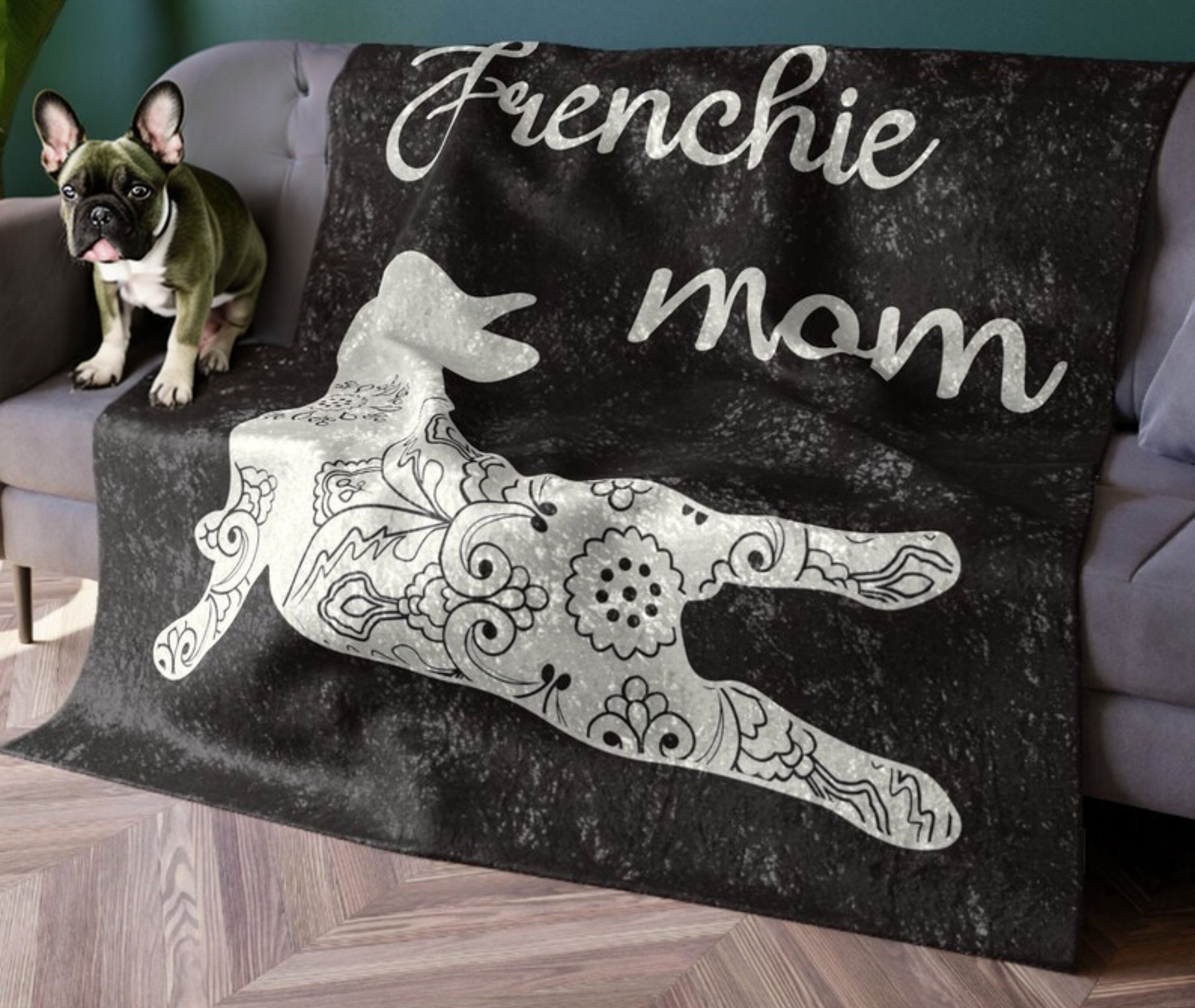 Frenchie throw online blanket