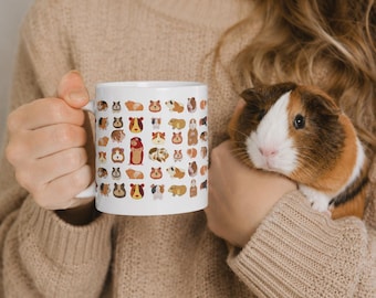 Guinea Pig Mug, Cavy Coffee Tea Cup, Pet Animal Lover Gift