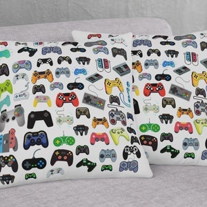 Game Controller Pillow Gamer Gift Video Game Room Decor Gaming Gifts for Him Man Cave Birthday for Him Husband Sons Bedroom Throw Waterproof image 1