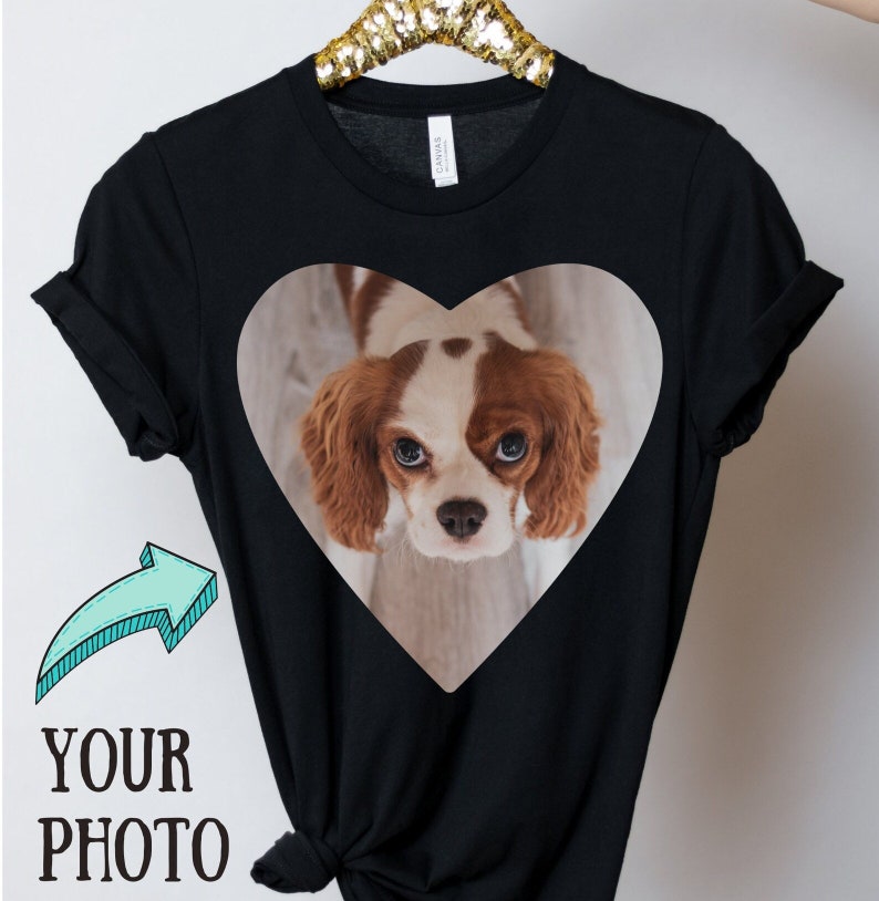 Custom Photo Sweatshirt Heart Picture Sweatshirts Photo Shirts Personalized Image Gifts Custom Pullover Picture Gift Custom Face Shirt image 3