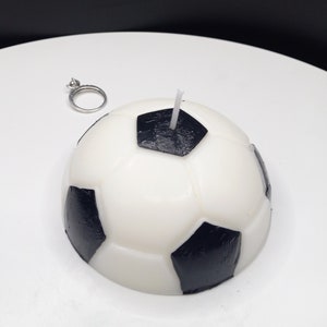 Soccer Ball Candle Cake Topper Decoration Soy Wax Sports Decor Birthday Candles Unique Game Day Party Decor Gift Ideas Decorating Soccer image 8