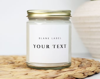 Customized Label Candle Create Your Own Candles Personalized Gifts Personalized Blank Label Soy Natural Home Decor Gift Family Custom Gift