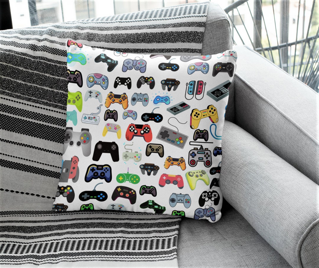 Video Game Pillow Game Room Home Decor Gaming Gift for Him Pillows With