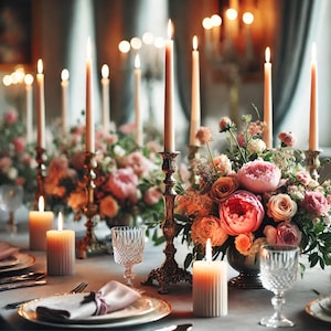 10 Inch Taper Candles 10 Pack Unscented Candlesticks for Dinner Wedding Christmas Home Decor Elegant Candle Ivory Centerpiece Table Decor