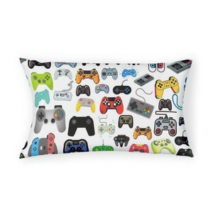 Video Game Pillow Sham Pillow Cases Gift for Him Boys Gaming Bedroom Decor Gamer Game Controller Print Birthday Gifts Bedding Pillow Cover image 7