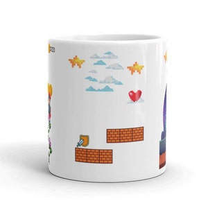 Retro Gamer Mug 2D 16 Bit Adventure Mug Video Game Graphic Mug Funny Vintage Gamer Gift Gaming Mug Gift for Him Gift for Husband Gift Funny image 5