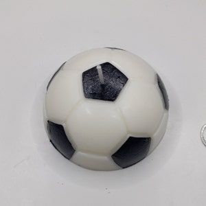 Soccer Ball Candle Cake Topper Decoration Soy Wax Sports Decor Birthday Candles Unique Game Day Party Decor Gift Ideas Decorating Soccer image 9