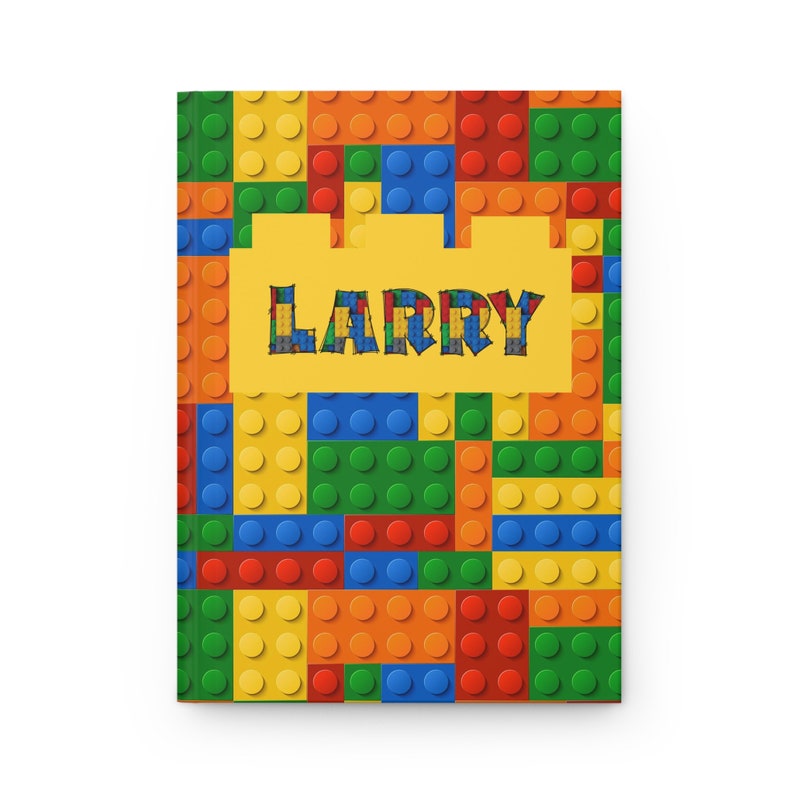 Personalized Building Block Notebook Boys Blocks Notebook Kids Journal School Supplies Gift for Toddler Hardcover Custom Name Gift Child afbeelding 4