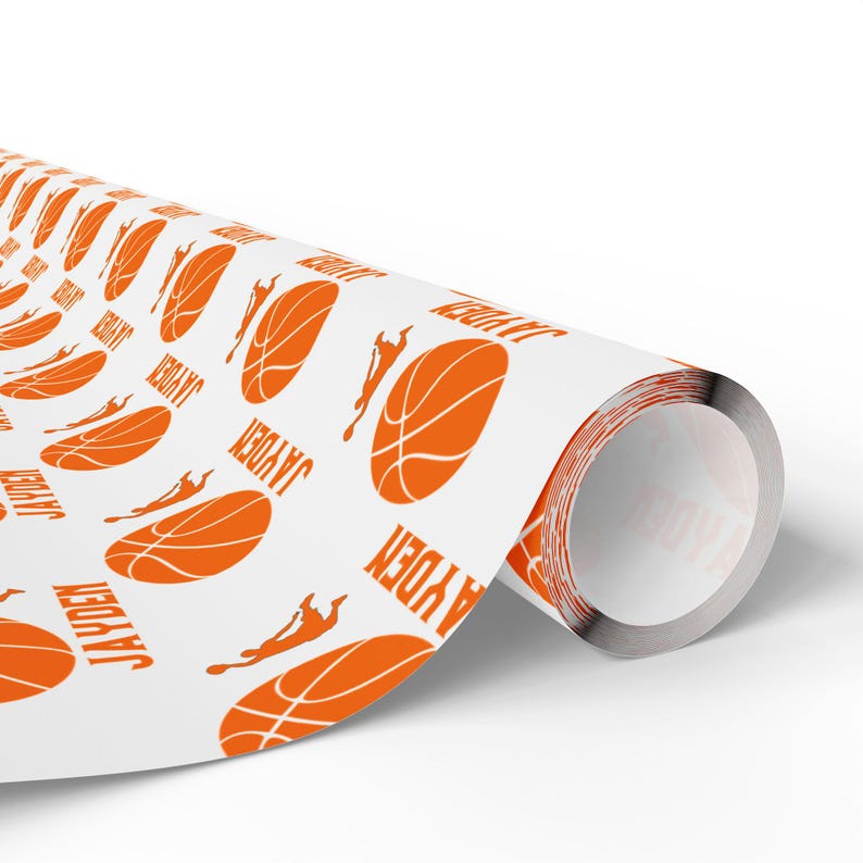 Personalized Basketball Wrapping Paper: Sports Fan Gift Wrap image 6