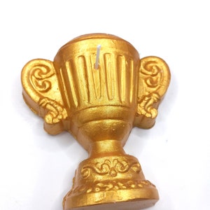 Trophy Cup Candle Award Cake Topper Cake Decoration Candles Sports Birthday Game Day Gold Medal Cup Unique Trophies for Husband Handmade image 2