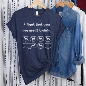 Funny Dog Shirt Womens Clothing Animal Lover T shirt Gift for Dog Lovers Tee Gifts for Her Funny Shirts Jokes Trainer Training Summer Tees Heather Navy