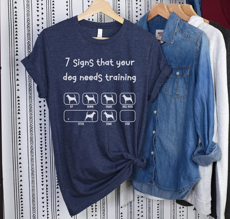 Funny Dog Shirt Womens Clothing Animal Lover T shirt Gift for Dog Lovers Tee Gifts for Her Funny Shirts Jokes Trainer Training Summer Tees Heather Navy