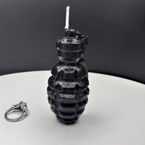 Grenade Candle Cake Topper Bomb Gamer Candles War Video Games Birthday Theme Gaming Husband Fathers Gift for Him TNT Fondant 3D Grenades BlackAsSeen