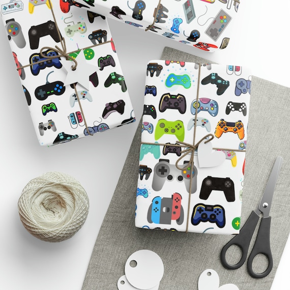 Video Game Wrapping Paper | Gamer Gift Wrap, Controller Print